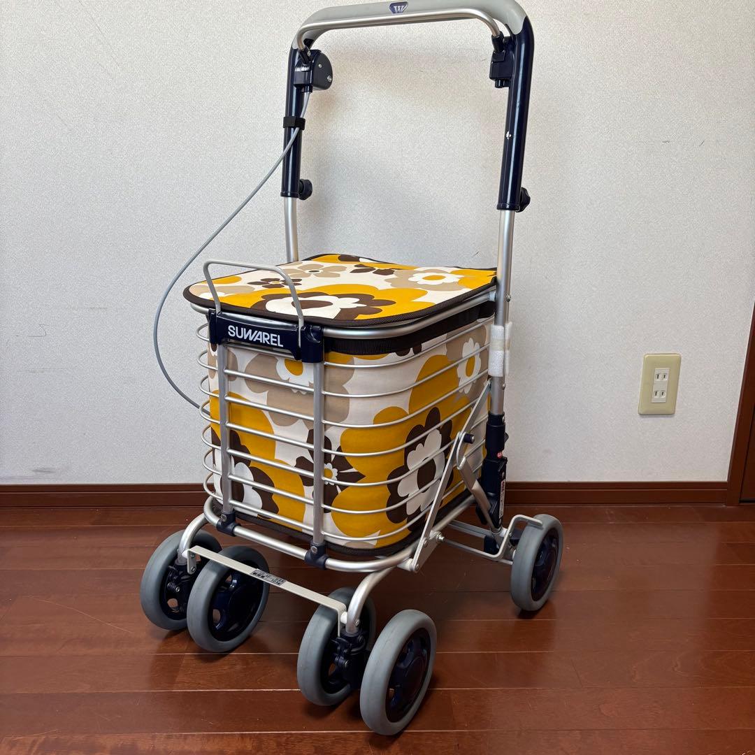 【美品】ユーバ産業株式会社　シルバーカー　ワイヤーカート　 スワレル　専用バッグ