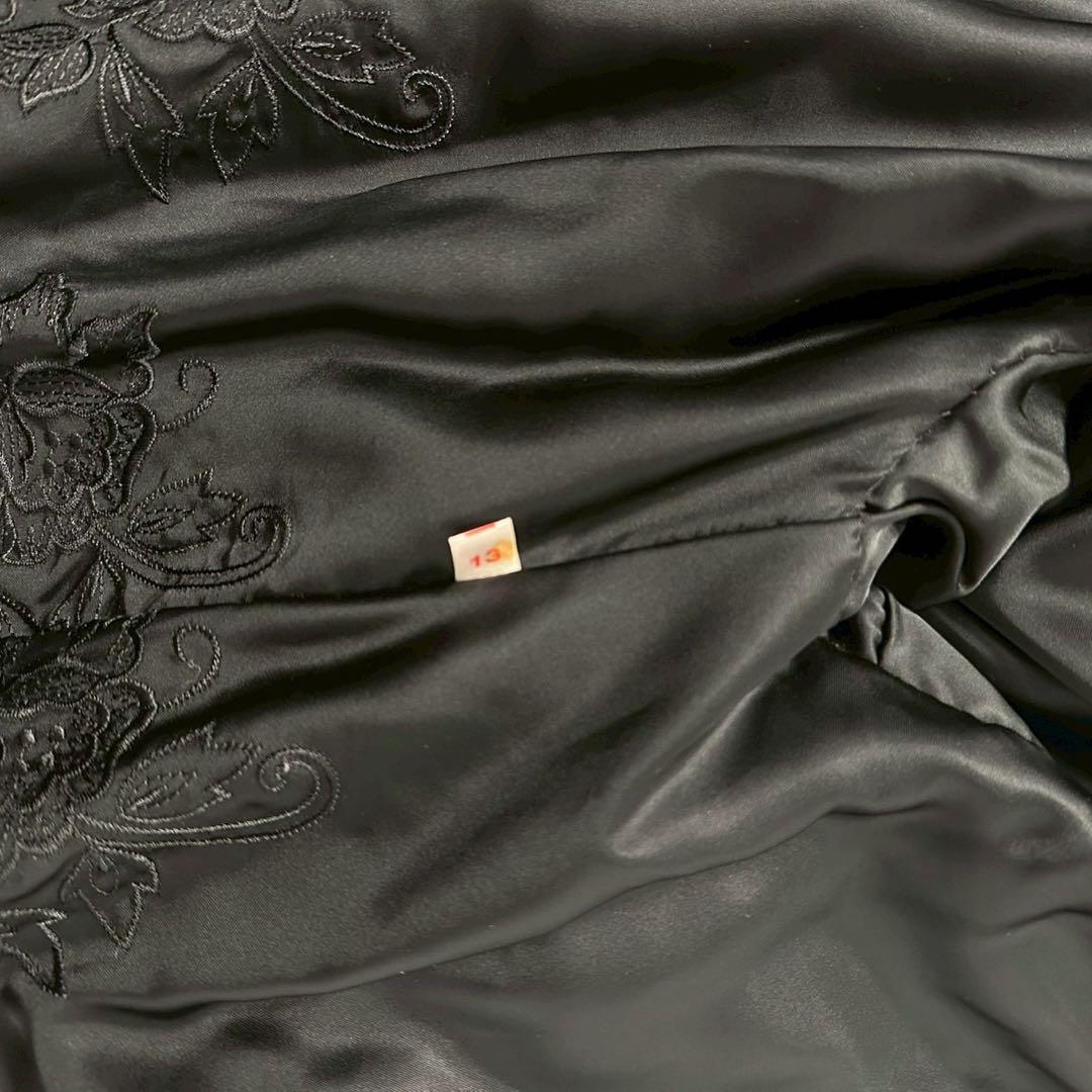 ツヤ◎SAGA MINK ミンク ファーコート 黒 スカラップ　大きいサイズ