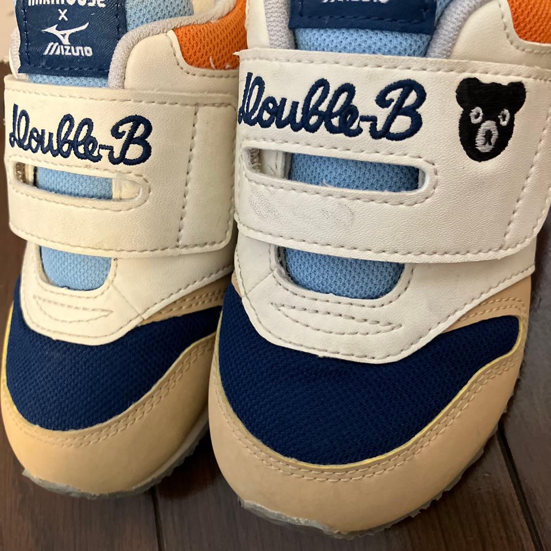 ミキハウス double.B ミズノコラボキッズシューズ2足セット