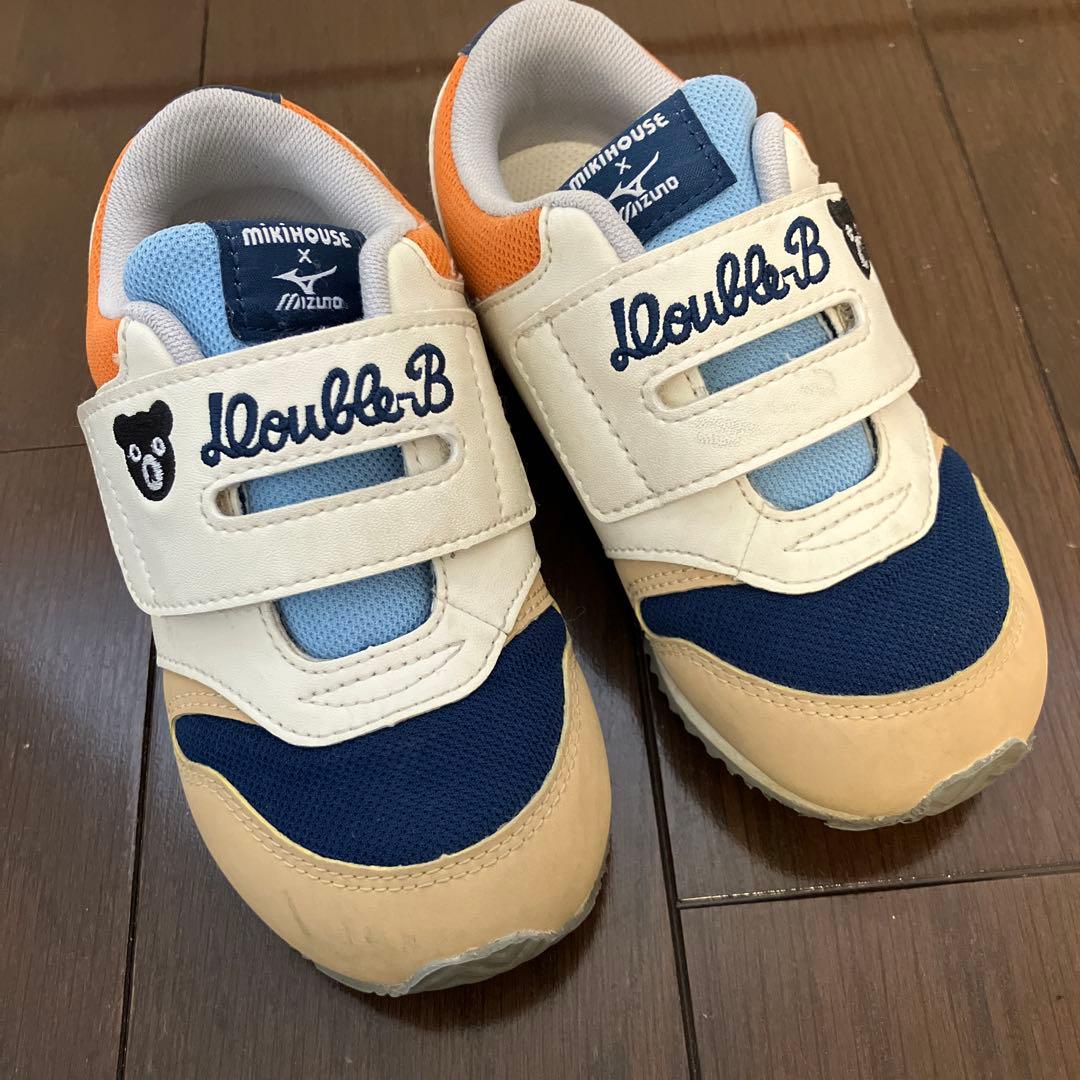 ミキハウス double.B ミズノコラボキッズシューズ2足セット
