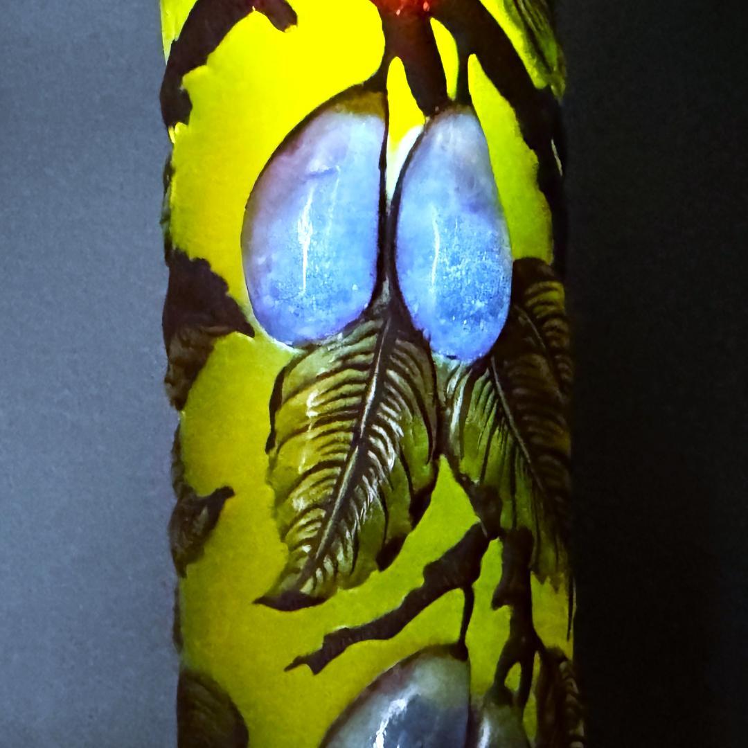 【美品】エミール・ガレ★red and gold with prunes