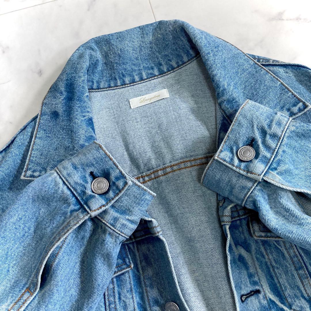 ラウンジドレス 23SS デニムジャケット オーバーサイズ ライトブルー