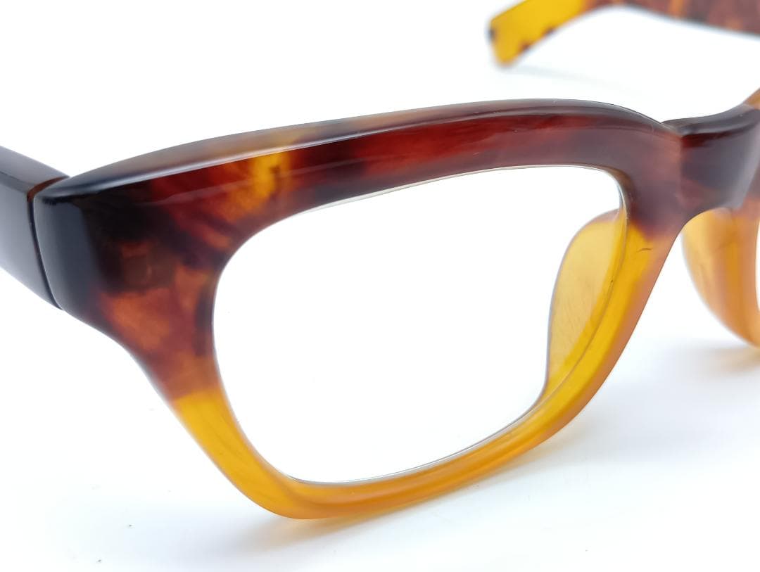 本べっ甲　眼鏡　白甲＆上トロ甲　ウエリントン型　めがね