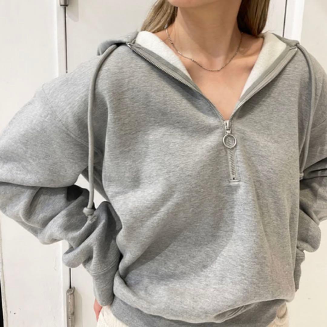 【美品/人気】AURALEE オーラリー レディース ハーフジップパーカー 0