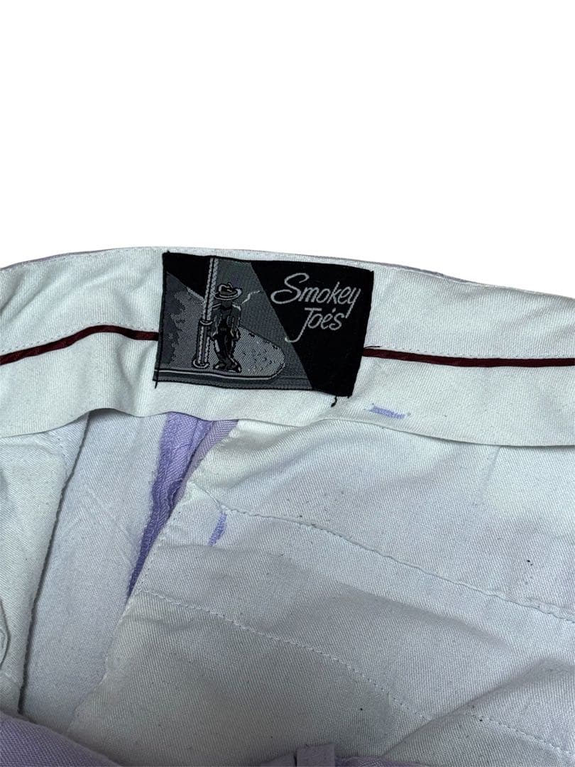 Smokey Joe's 極太 スラックス ワイドスラックス　ラベンダー W36