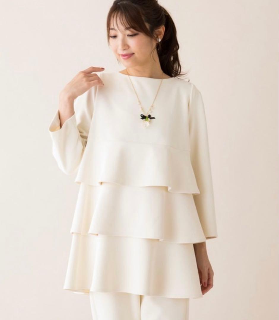 新品同様 ローズティアラ 大きいサイズ46 洗える ダンボールニットブラウス4L