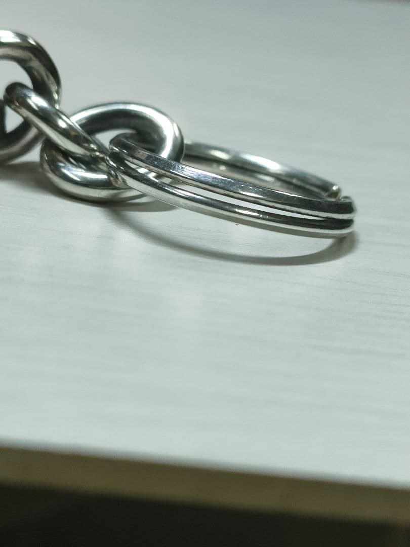 夜*性様 シルバー 925製&ターコイズキーホルダーチェーン 全長10cm27.