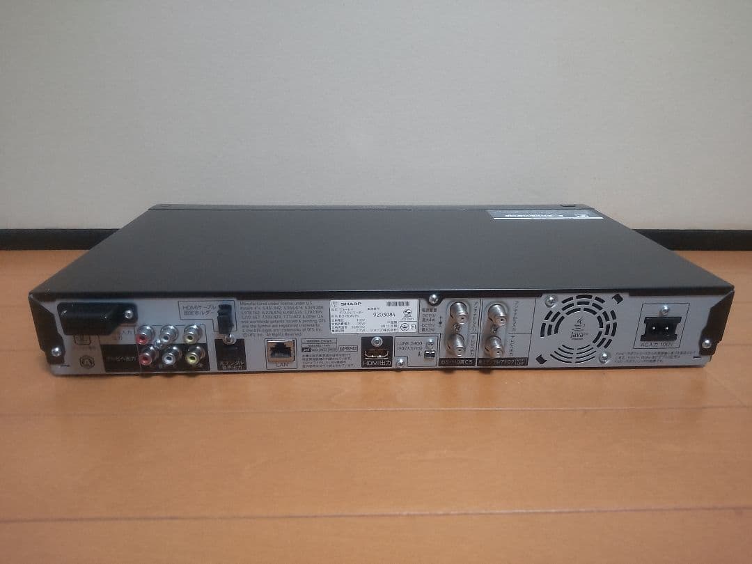 シャープ　AQUOS　BD―HDW75 500GB→1TB プチメンテ済み