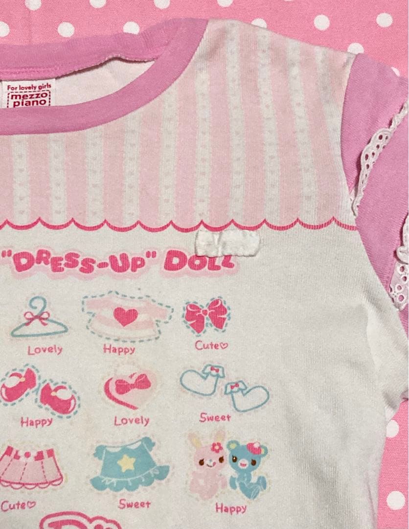 メゾピアノ　tシャツ　130　ミミポポ