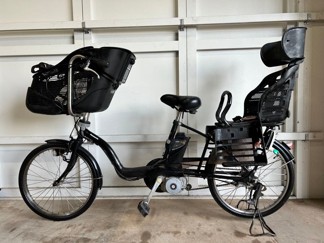 Panasonic 電動アシスト自転車 前後チャイルドシート付き ブラック