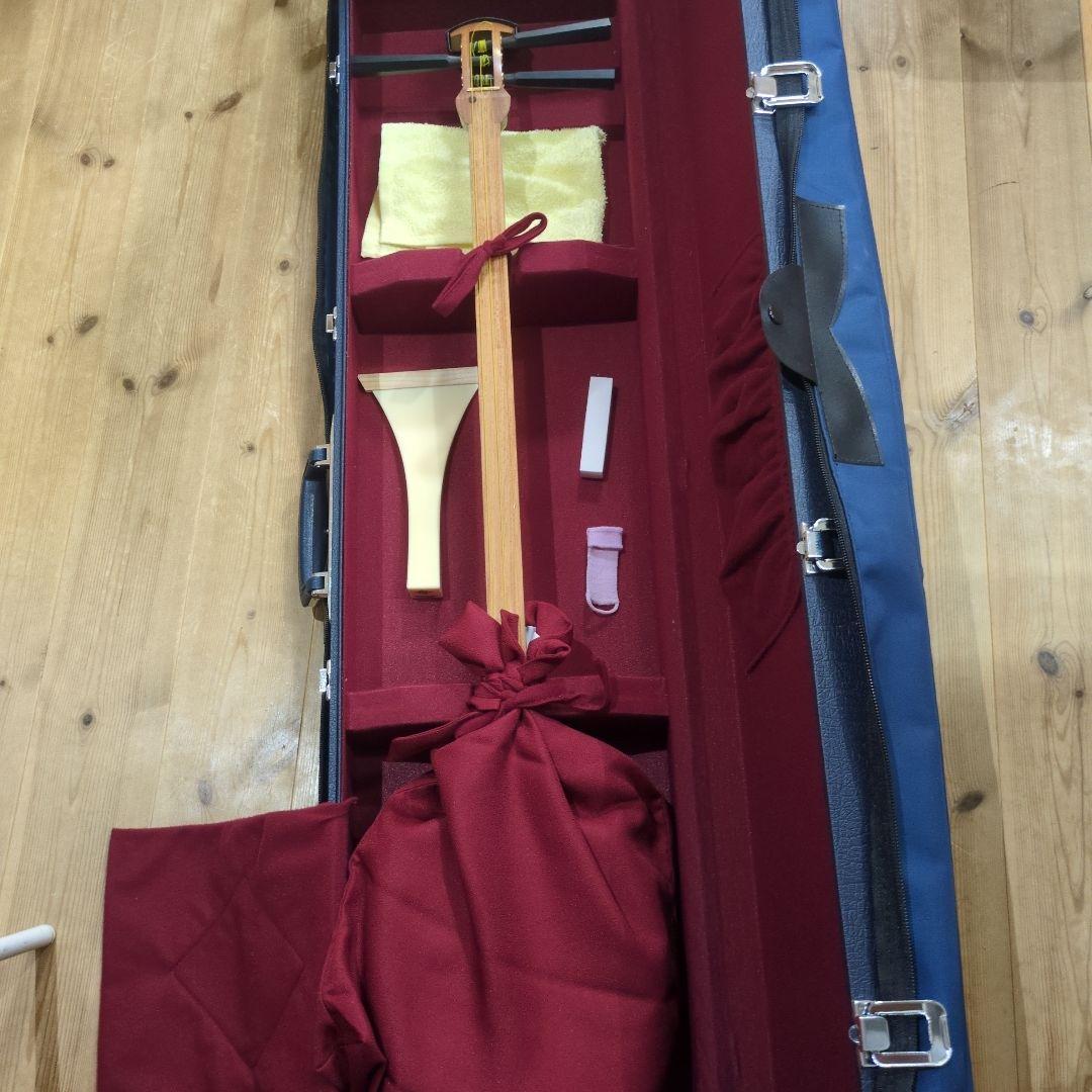 中古三味線　中棹　ハードケース付き　すぐ弾けます