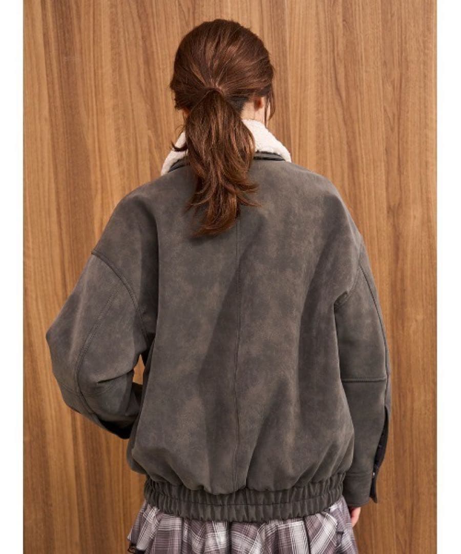 新品タグ付き　スナイデル マルチファブリックボアカラーブルゾン　GRY 1