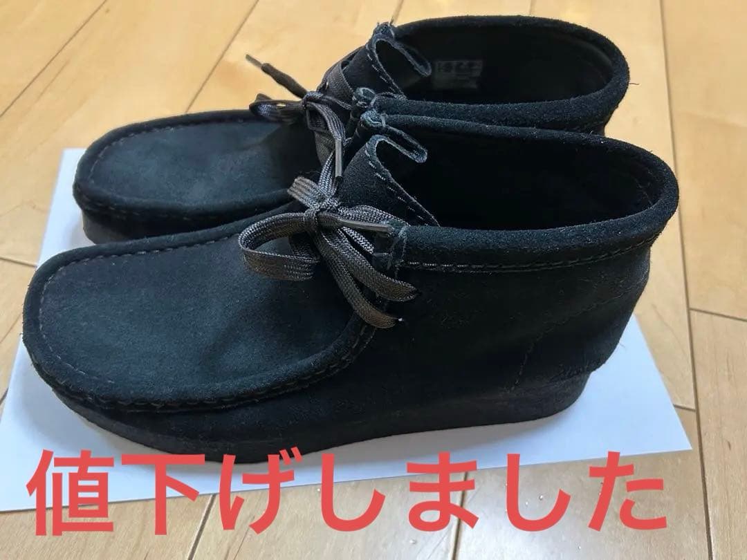 【美品】デッキシューズ モカシン ワラビー ブラックスエード　レディース