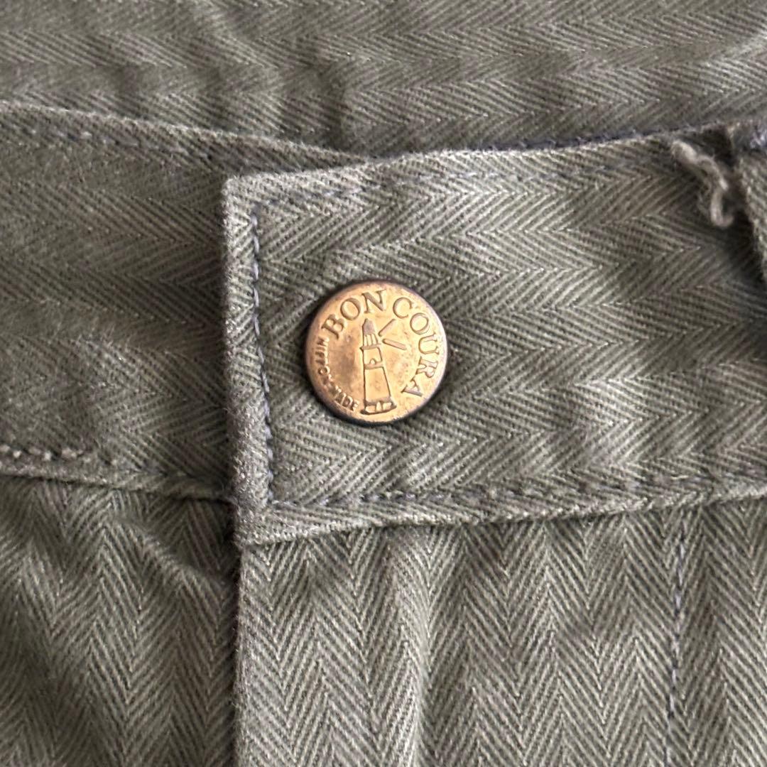 BONCOURA Work Pants ThreneVat Dye ヘリンボーン
