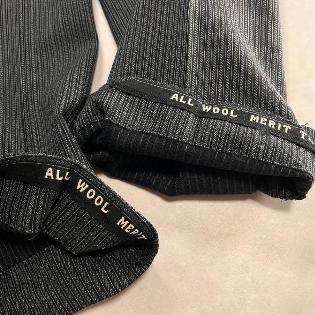 ◎50s ウール ストライプ ツータック スラックス ジャパンヴィンテージ②