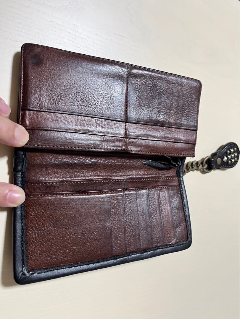 クスオ　CALEE ウォレットチェーン　43cm 真鍮➕ウォレット