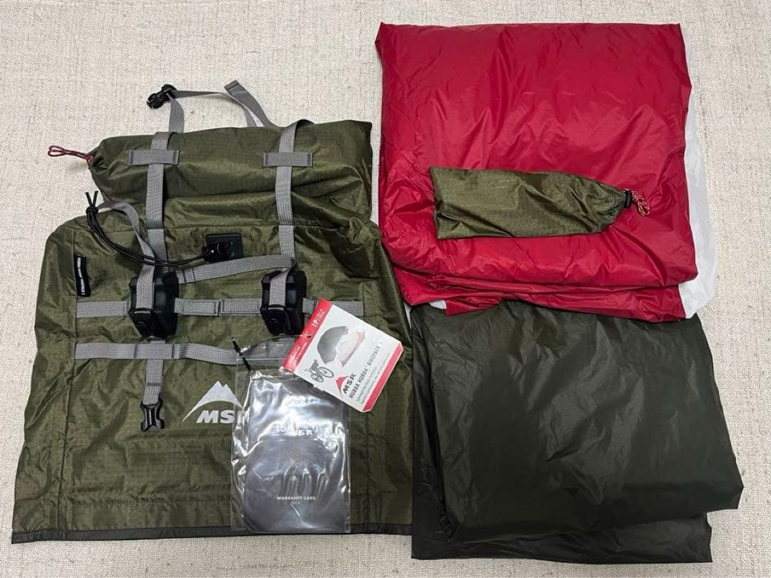 美品 使用１回のみ MSR ハバハババイクパック1P 1人用ツーリングテント