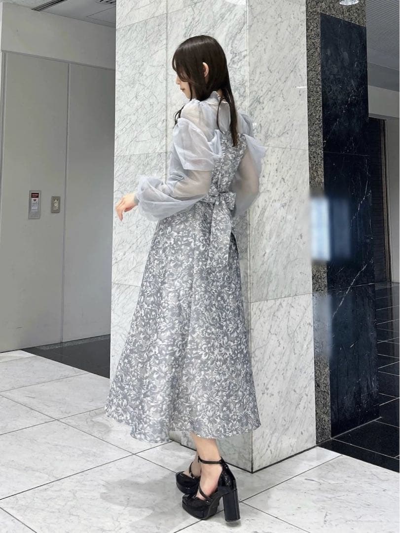 dazzlin（ダズリン）のシアーベールジャガードワンピース