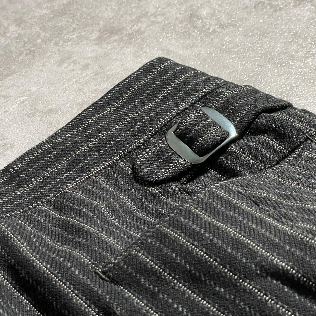 40s フレンチワーク ストライプ ブラック ワークパンツ