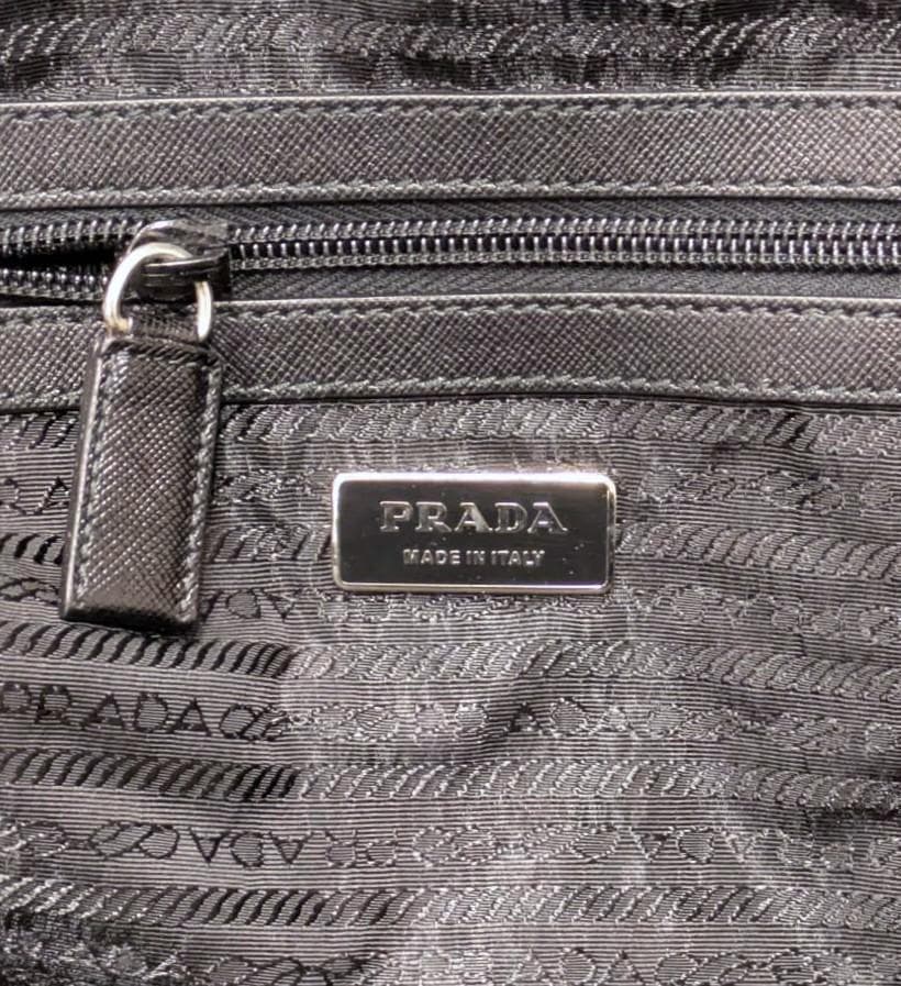 PRADA プラダ ボストンバッグ ナイロンｘレザー ブラック