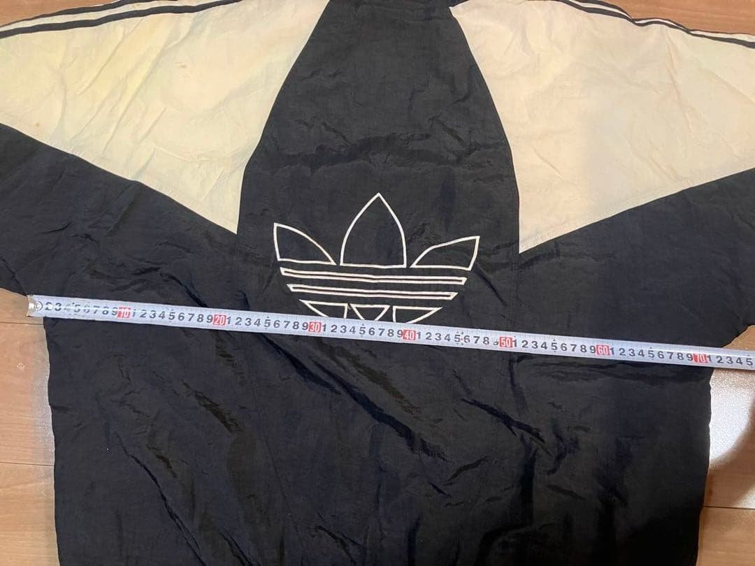old adidas 古着 80s 刺繍ロゴ 中綿アウター 黒ジャケット 常田