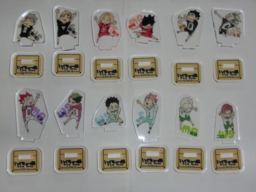 ハイキュー　アクリルミニフィギュア　ちびキャラノーマルとディスプレイ