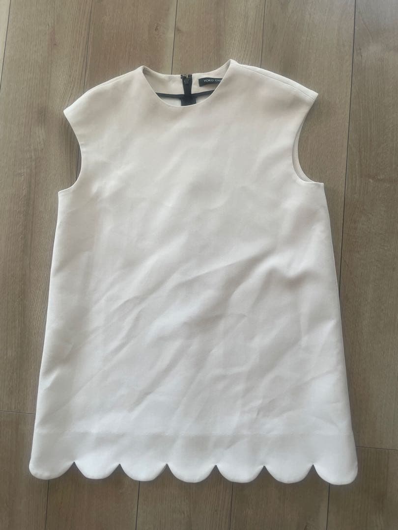 YOKO CHAN スカラップチュニック 36 ベージュ