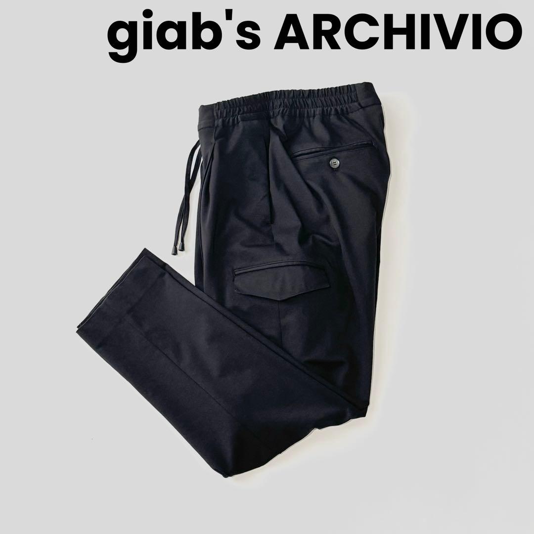 giab's ジャブスアルキヴィオ 永久クリース ジャージー カーゴパンツ 44