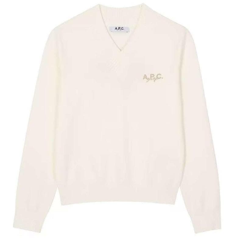 ●●2色・3サイズ●●A.P.C. バックスクリプトVネックセーター・長袖ニット