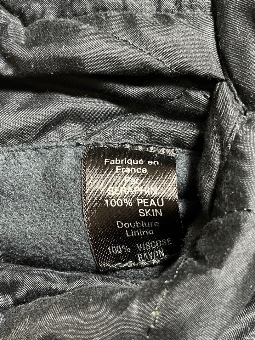 【フランス製】 SERAPHIN レザー モッズコート 50 90's