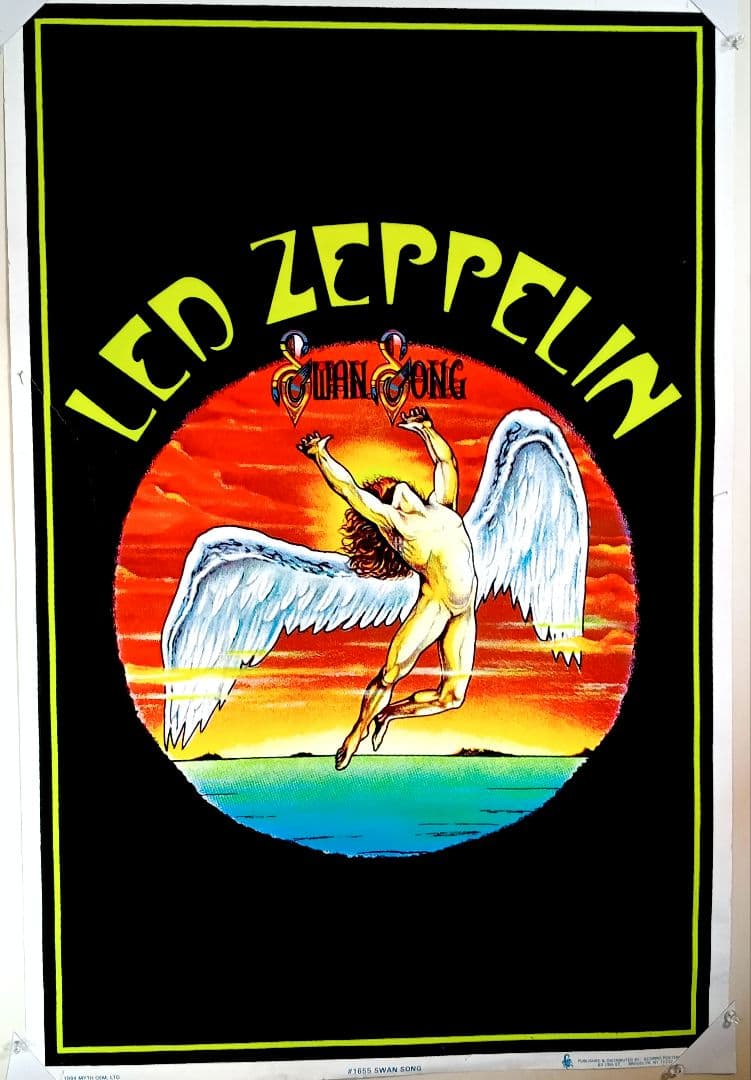 希少 90sビンテージ ベルベットポスター『SWAN SONG』 ツェッペリンB