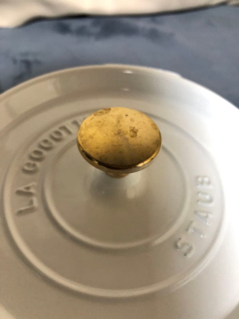 STAUB ストウブ 20cm 白　中古品