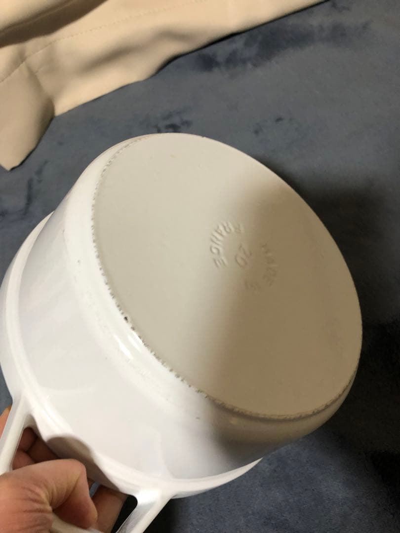 STAUB ストウブ 20cm 白　中古品