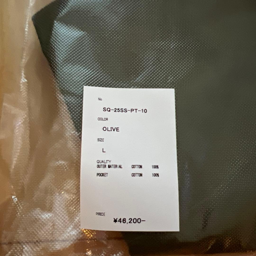 新品未使用 SEQUEL BDUPANTS OLIVE サイズ Ｌ