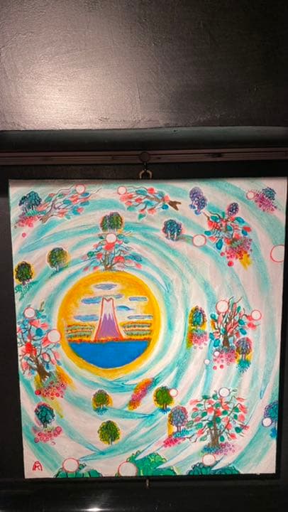 【アクリル画】 商品名 「春の風」　額なし　10号