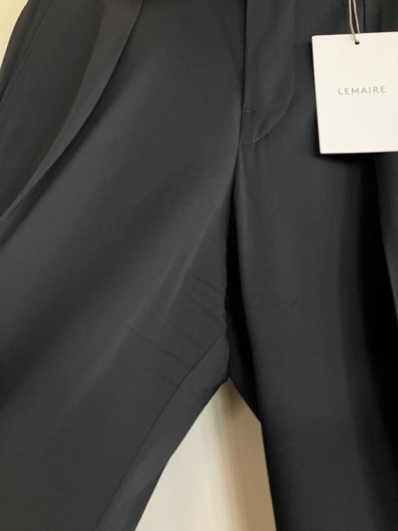 パンツ LEMAIRE ONE PLEAT PANTS squid ink 48