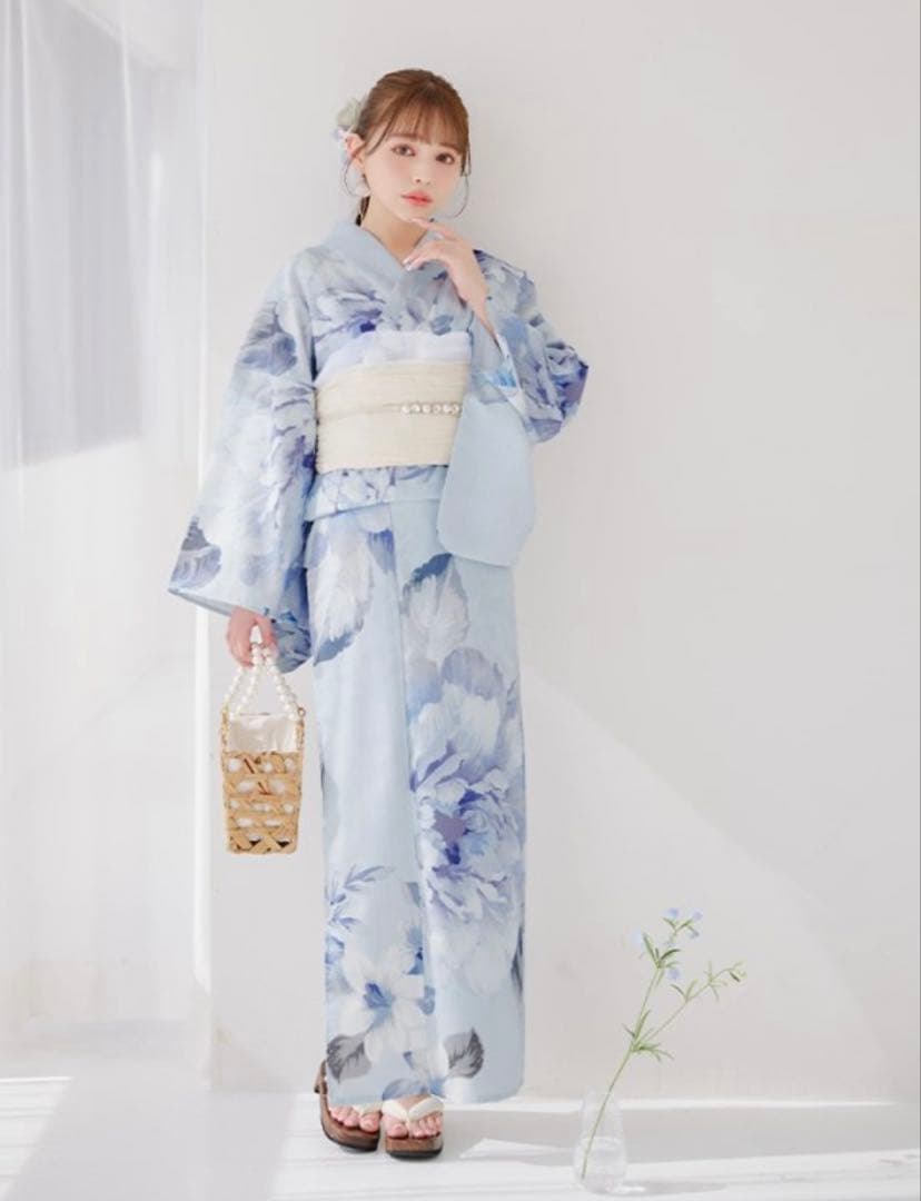 JEWELS sugar nine アイスブルー牡丹浴衣