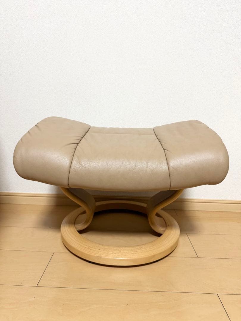 エコーネス ストレスレスチェア　ノルウェー製　本革 オットマン付き