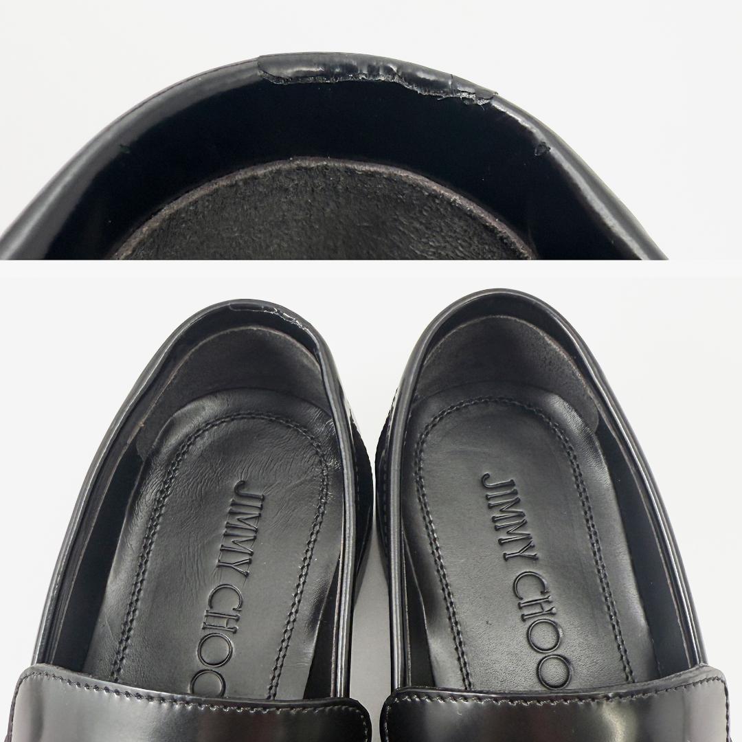 【新品】ジミーチュウ ローファー スタースタッズ　黒 ブラック 約25㎝ 39