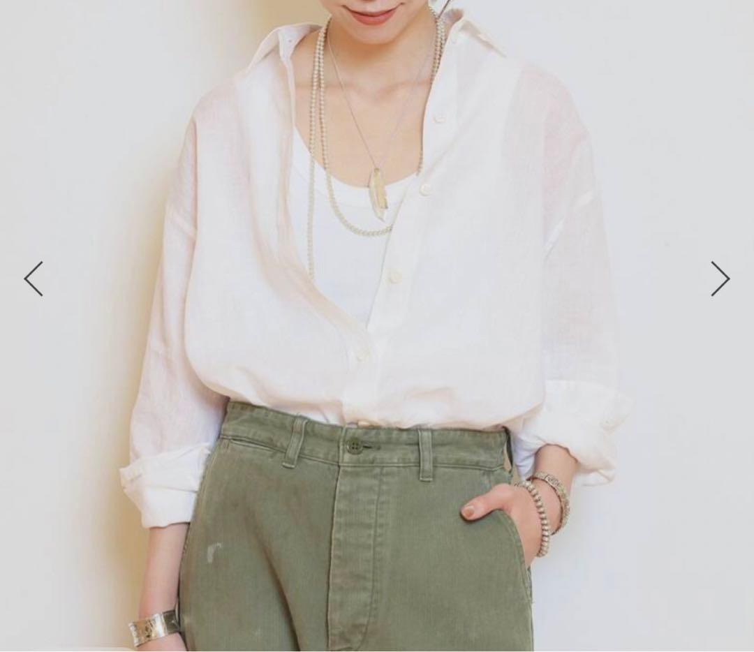 ドゥーズィエムクラス　2025SS Linen シャツ　白