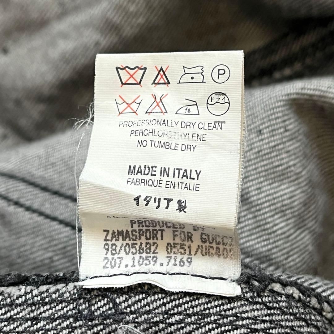 【美品✨】GUCCI　ブラックデニムジャケット　トムフォード期　シェリーライン