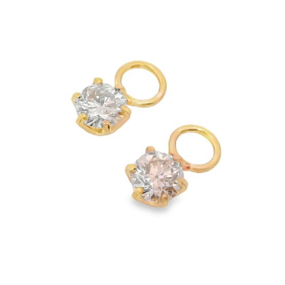 最終価格　K18 合計0.2ct ダイヤ チャーム　美品