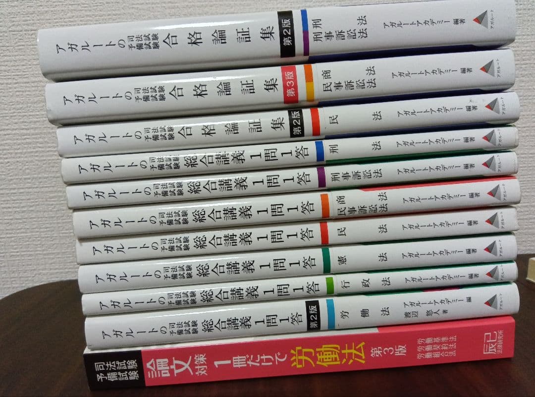 値下げ可［予備試験対策引退品］、スタディング、アガルート論証集・一問一答、赤本