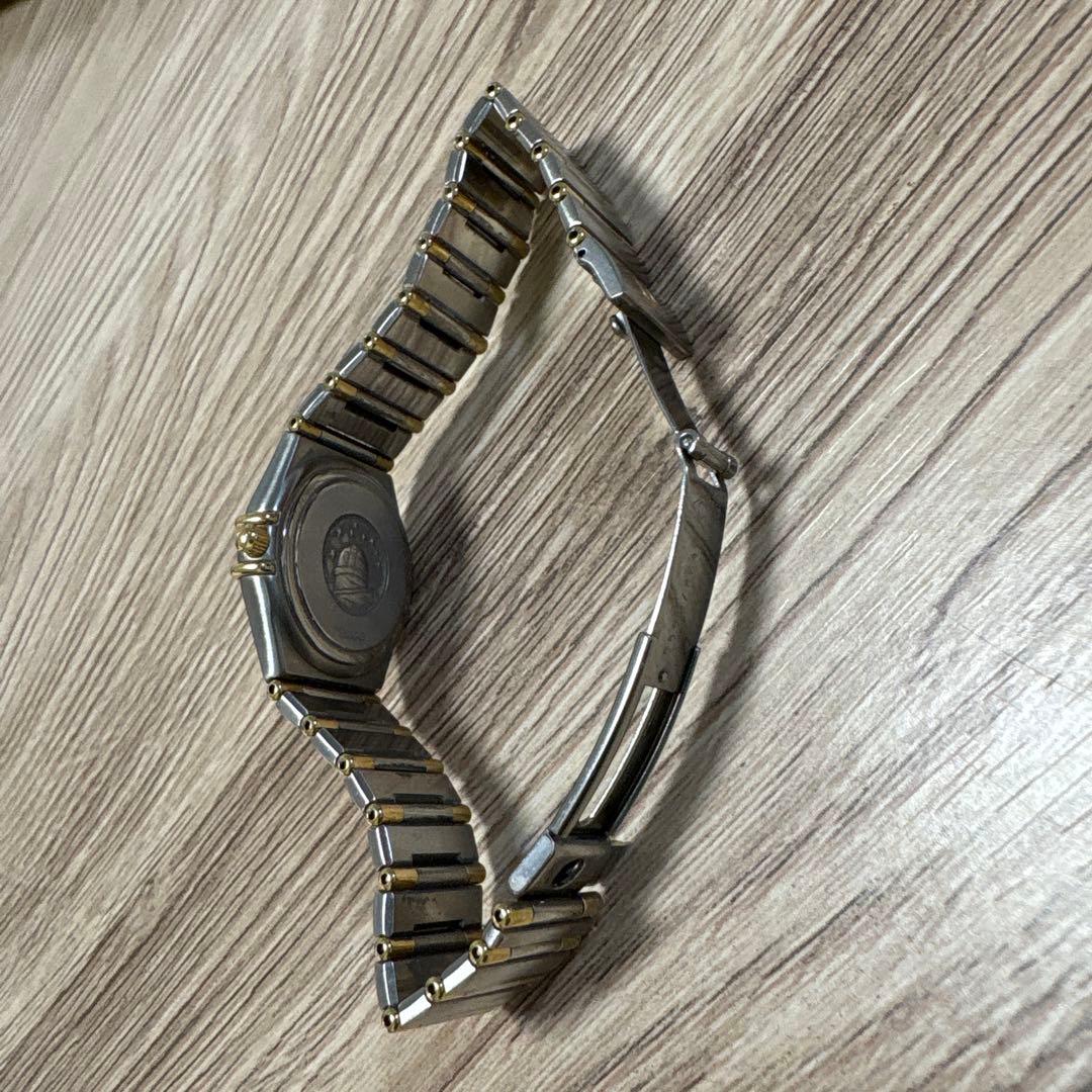 OMEGA クォーツ時計 ステンレススチール ゴールド