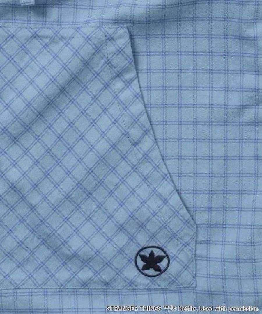 【新品未使用】ニコアンド　ストレンジャーシングス　コラボチェックフードシャツ