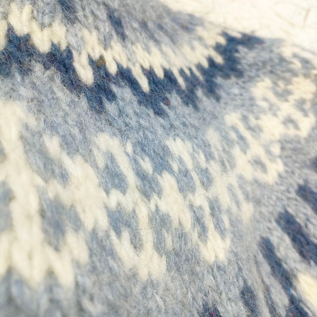 シェットランド　セーター　ノルディック柄　肉厚ピュアウール100%　XL〜XXL