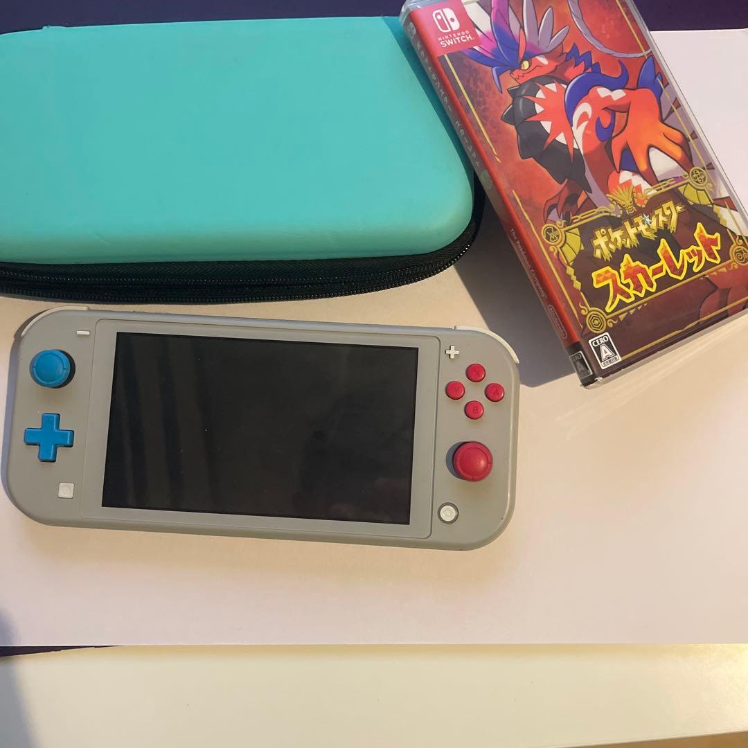Switch Lite グレー ケースとポケモンスカーレットと充電器付き