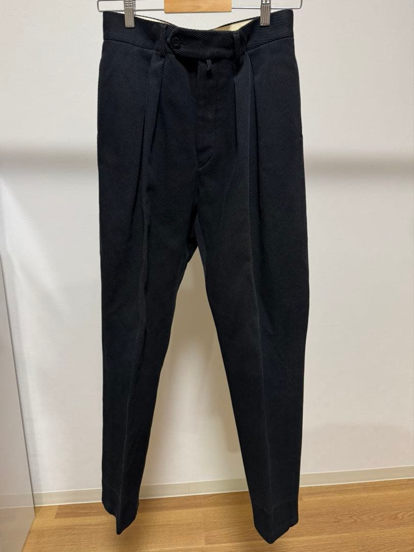 パンツ NEAT tapered cotton kersey 46 black