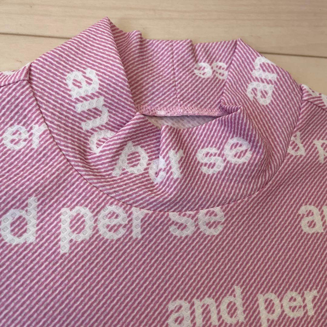 【未使用】and per se アンパスィ 長袖ハイネックシャツ Lサイズ