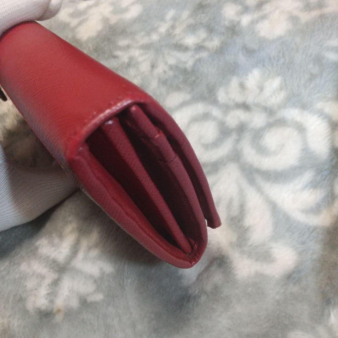 PRADA サフィアーノメタルラインレッド系 長財布